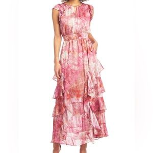 Issa Tie-Dye Tiered Maxi Dress